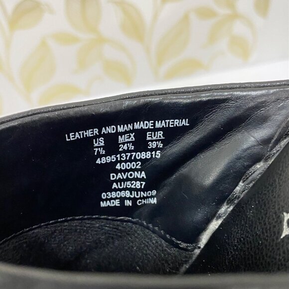 Thom mcAn Womens Black Leather Mule Clogs With Strap Detail 7.5 Comfortable Slip - Picture 10 of 10